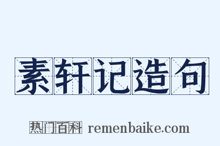 素轩记造句是什么意思的图片